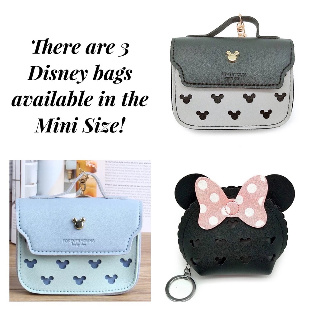 Blue Mickey Mouse Coin Purse Bag Keychain - Picture 11 of 11